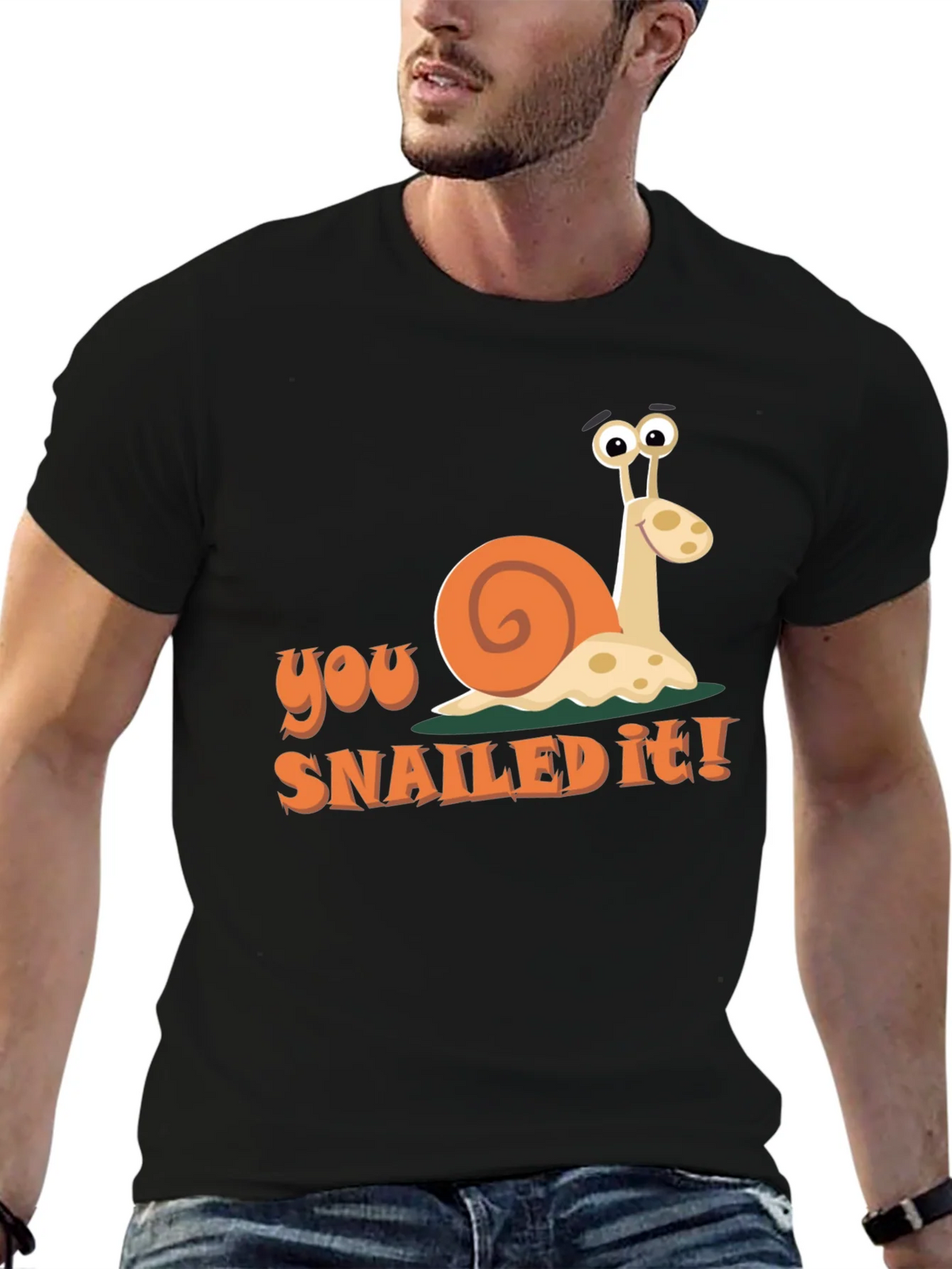You Snailed It! Graphic T-Shirt - Funny Snail Tee product image 6