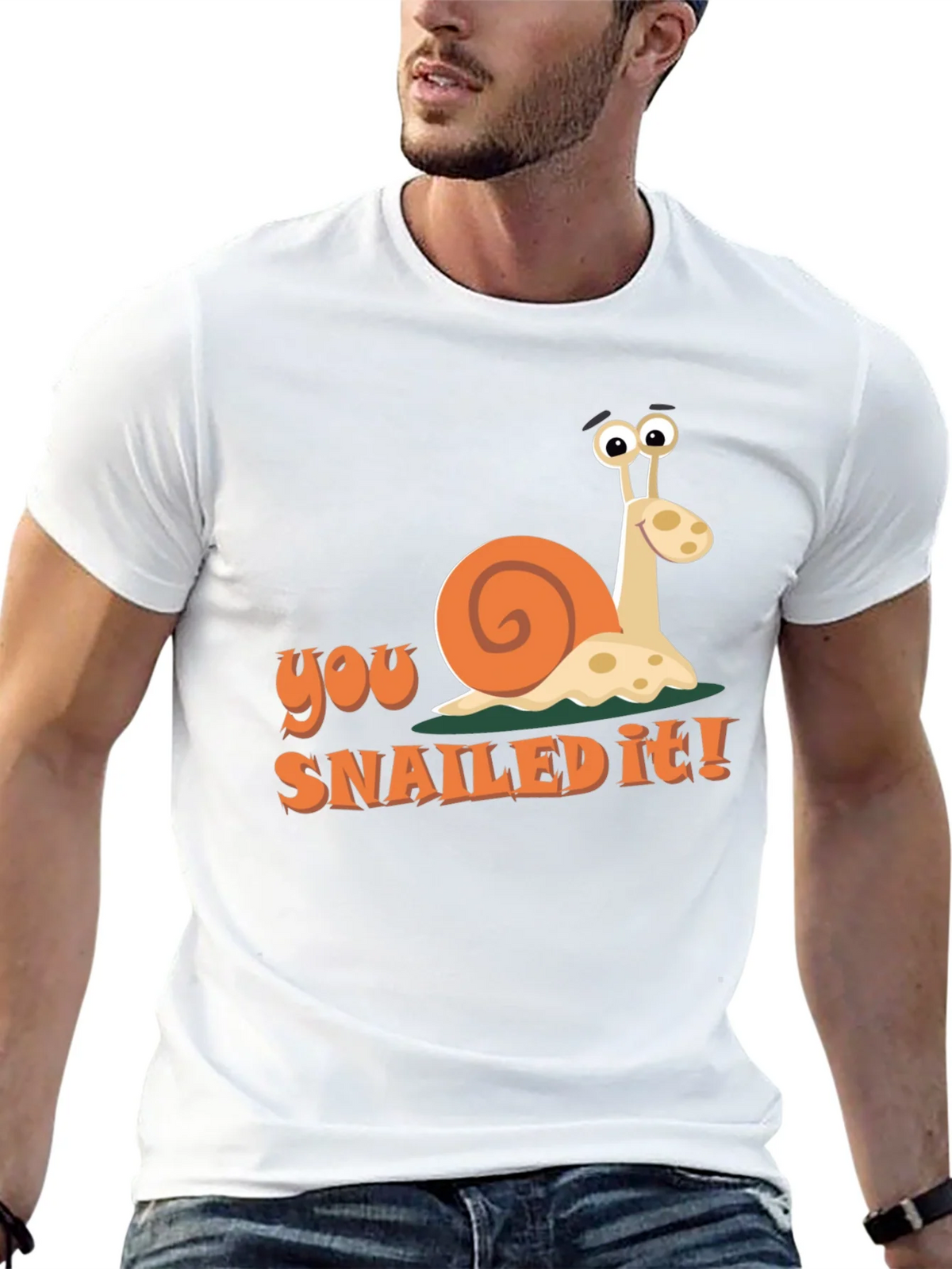 You Snailed It! Graphic T-Shirt - Funny Snail Tee product image 11