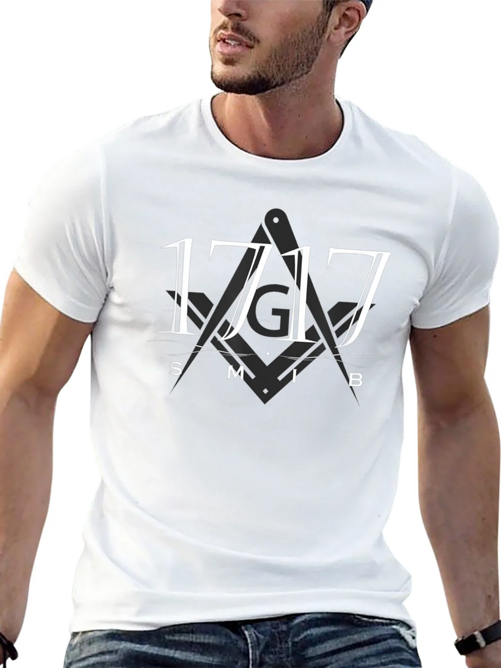 1717 Masonic Symbol T-Shirt - Black product image 12
