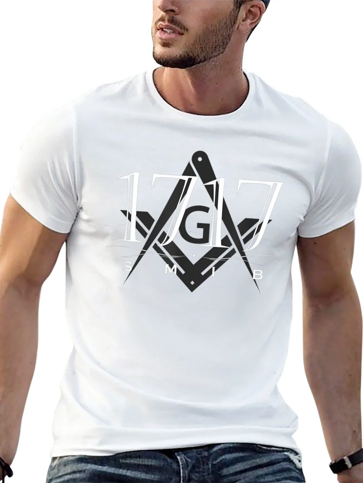 1717 Masonic Symbol T-Shirt - Black product image 12