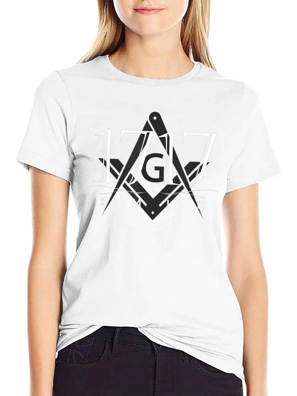 1717 Masonic Symbol T-Shirt - Black product image 8