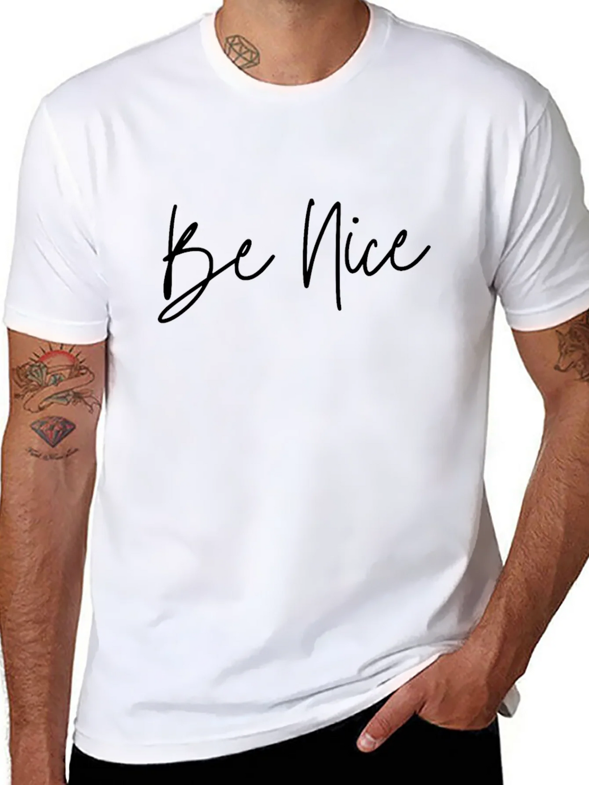 Be Nice Black T-Shirt - Casual Comfort product image 7