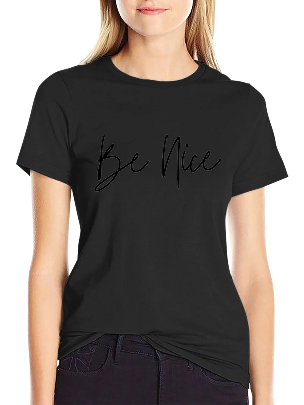 Be Nice Black T-Shirt - Casual Comfort product image 2