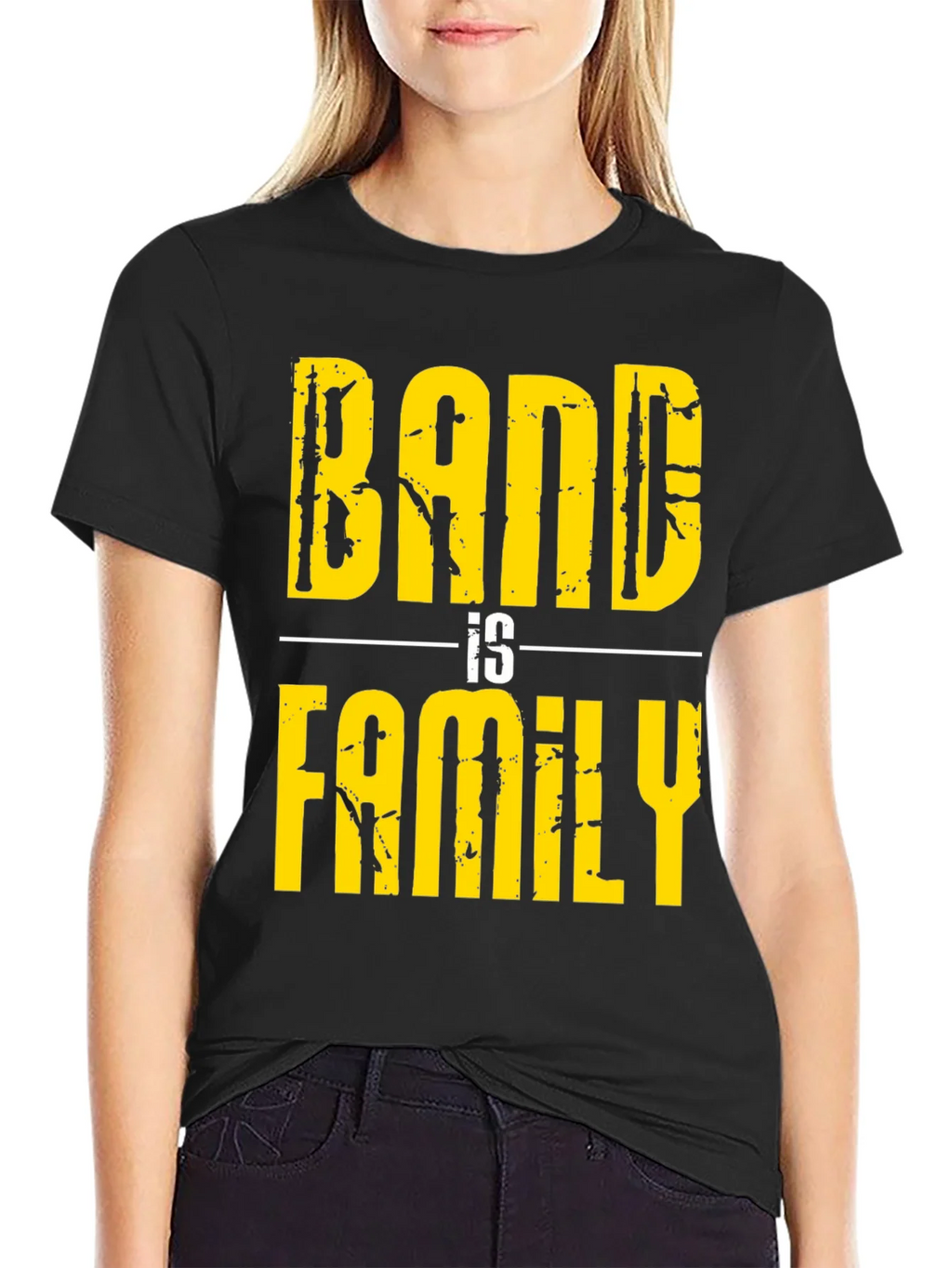 Band Is Family Graphic T-Shirt - Black product image 2