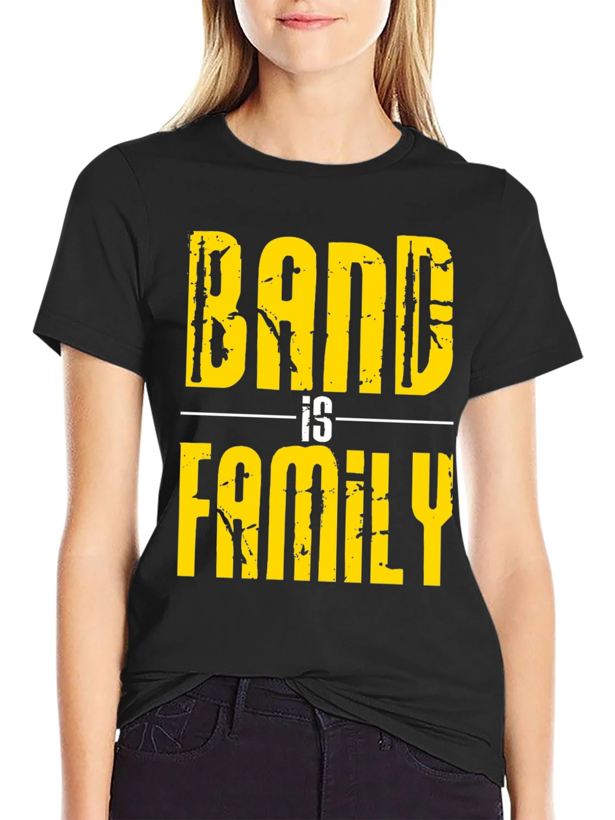 Band Is Family Graphic T-Shirt - Black product image 2