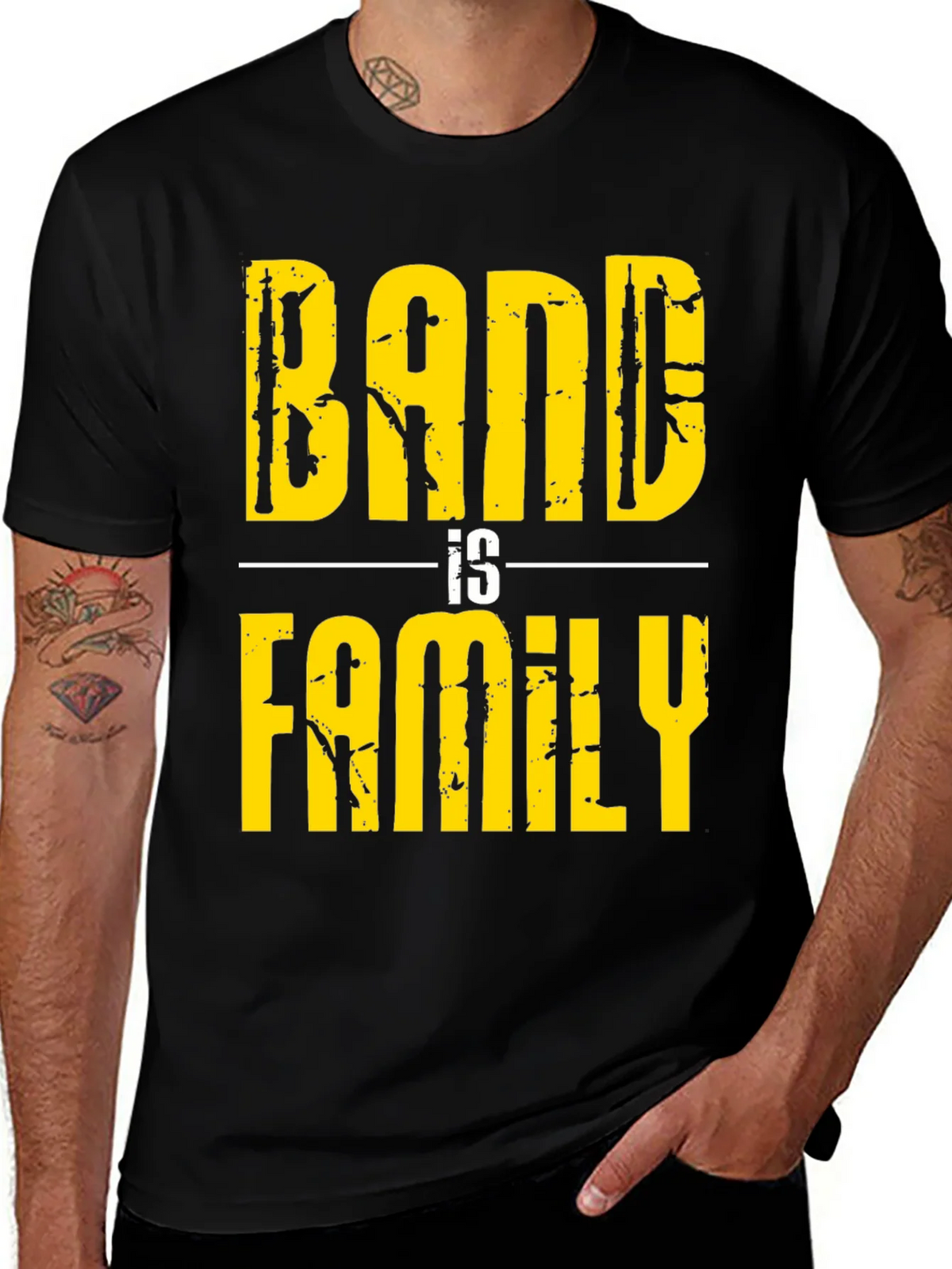 Band Is Family Graphic T-Shirt - Black product image 1