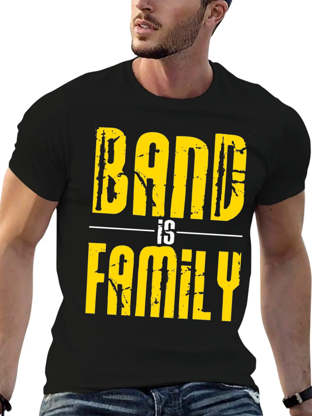 Band Is Family Graphic T-Shirt - Black product image 6