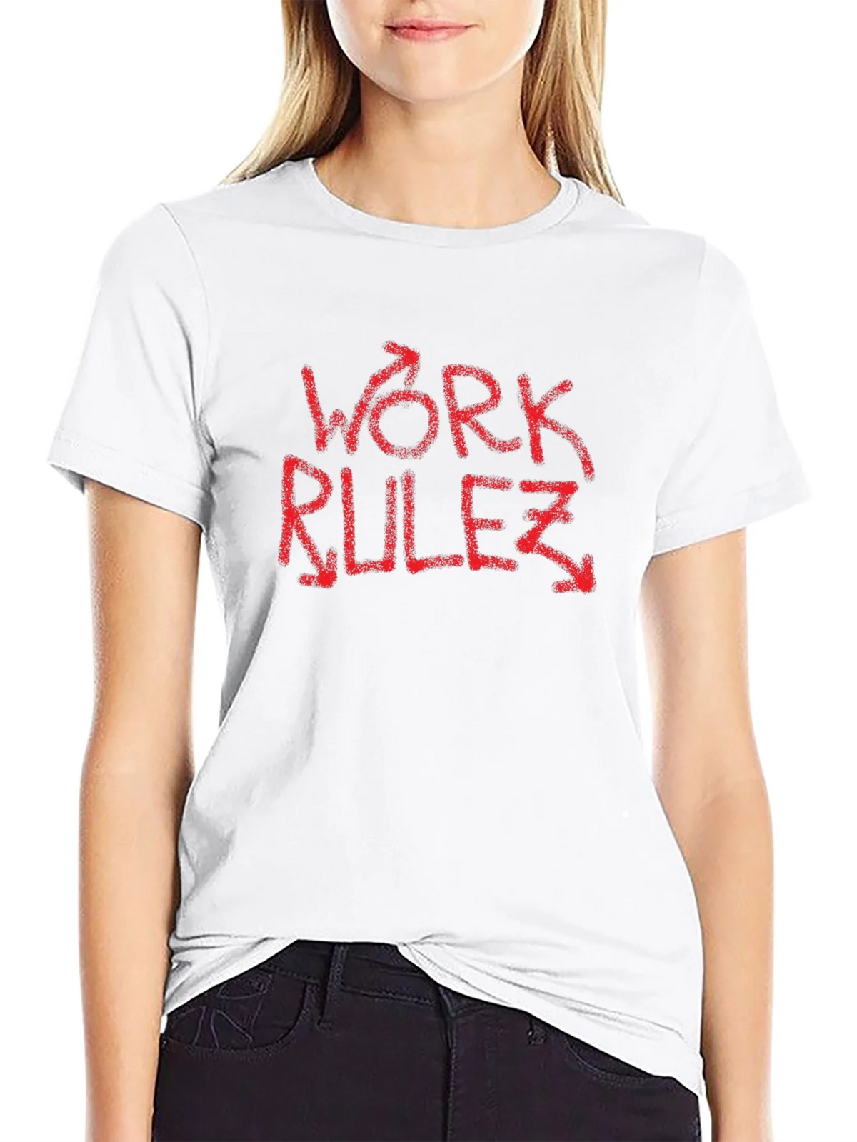 Work Rulez T-Shirt - Red Graphic Tee product image 8