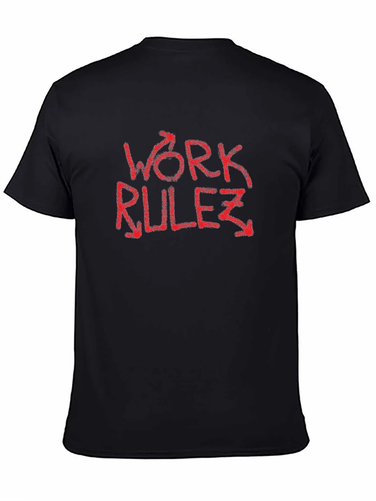 Work Rulez T-Shirt - Red Graphic Tee product image 4