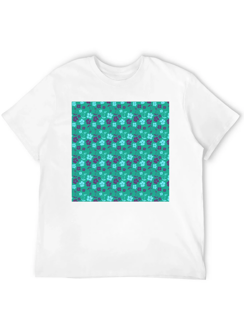 Floral Pattern Tee - Stylish Mens Black T-Shirt product image 6