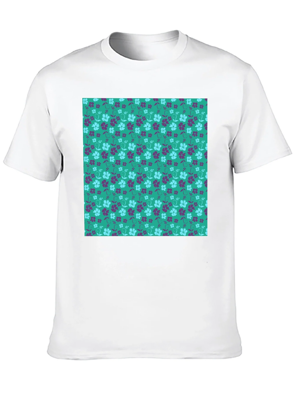 Floral Pattern Tee - Stylish Mens Black T-Shirt product image 5