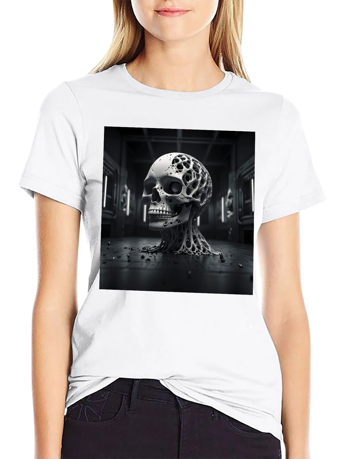 Abstract Skull T-Shirt: Edgy & Unique Design product image 8