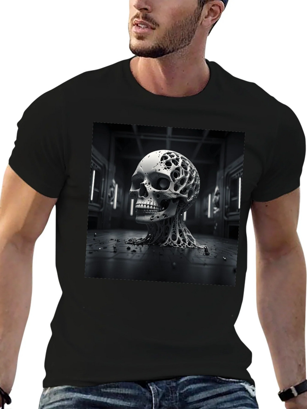 Abstract Skull T-Shirt: Edgy & Unique Design product image 6