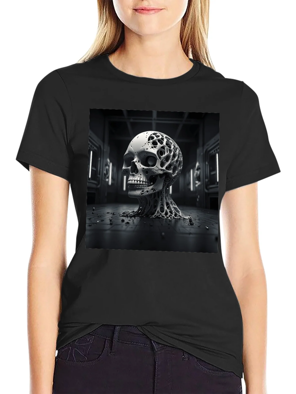 Abstract Skull T-Shirt: Edgy & Unique Design product image 2
