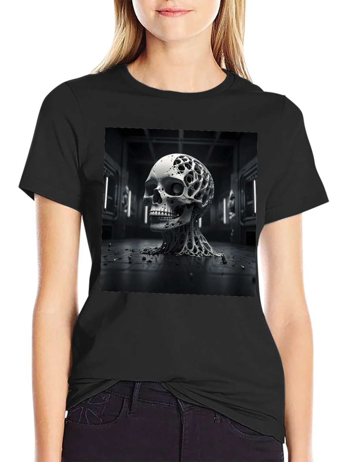 Abstract Skull T-Shirt: Edgy & Unique Design product image 2