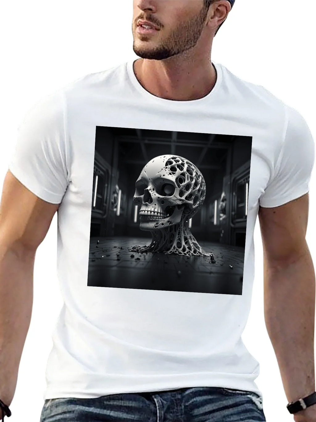Abstract Skull T-Shirt: Edgy & Unique Design product image 12