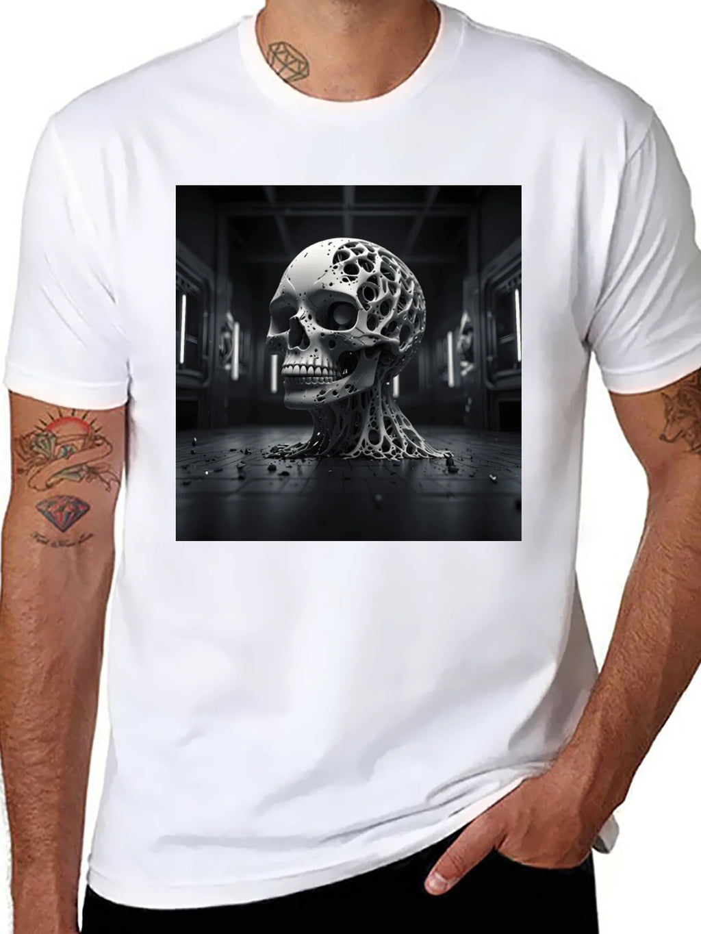 Abstract Skull T-Shirt: Edgy & Unique Design product image 7
