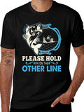 Funny Fishing T-Shirt - Please Hold Im on the Other Line product image 1