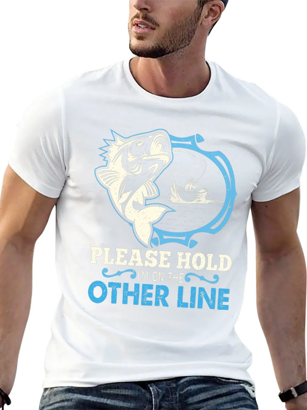 Funny Fishing T-Shirt - Please Hold Im on the Other Line product image 12