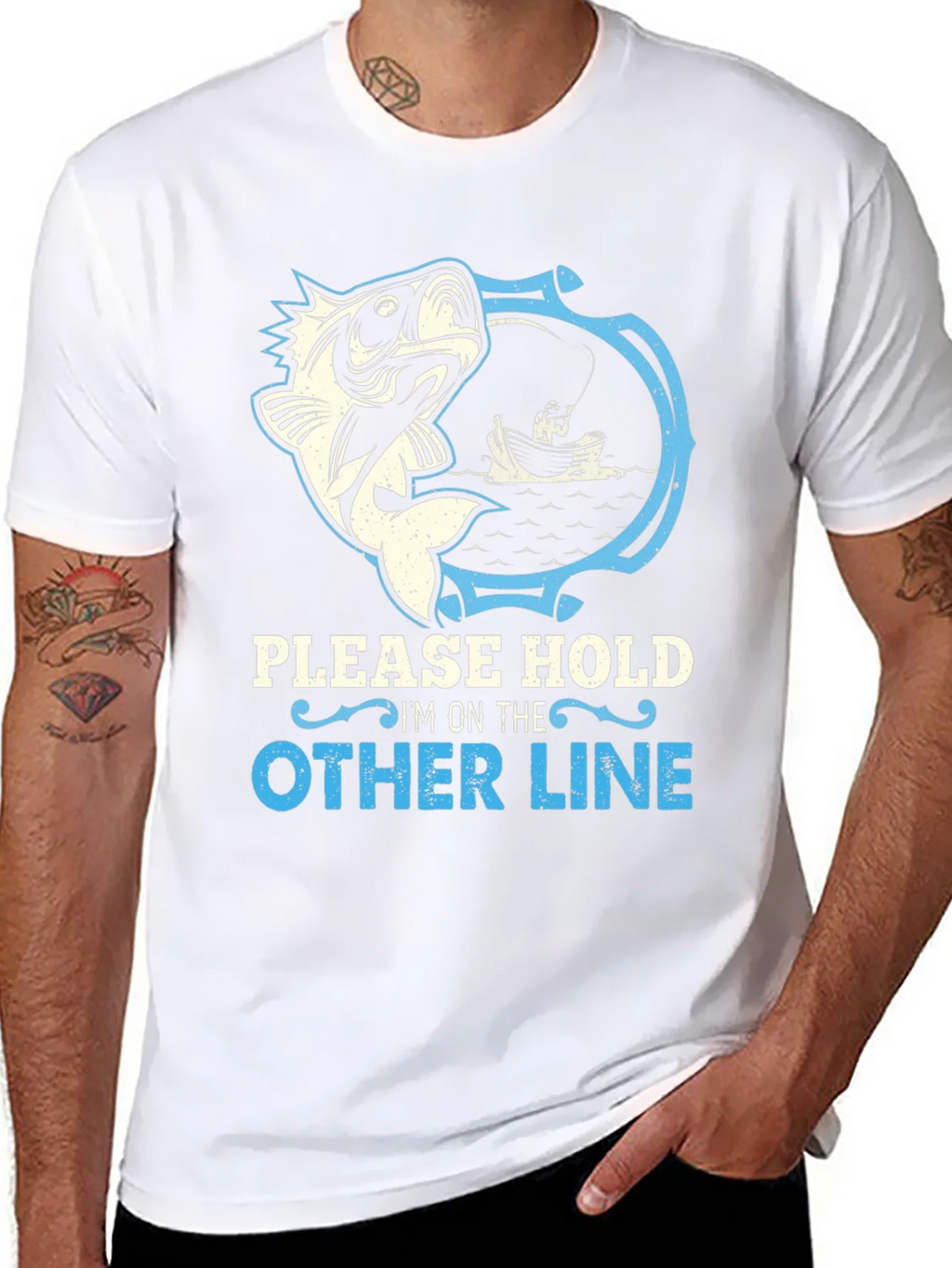 Funny Fishing T-Shirt - Please Hold Im on the Other Line product image 7