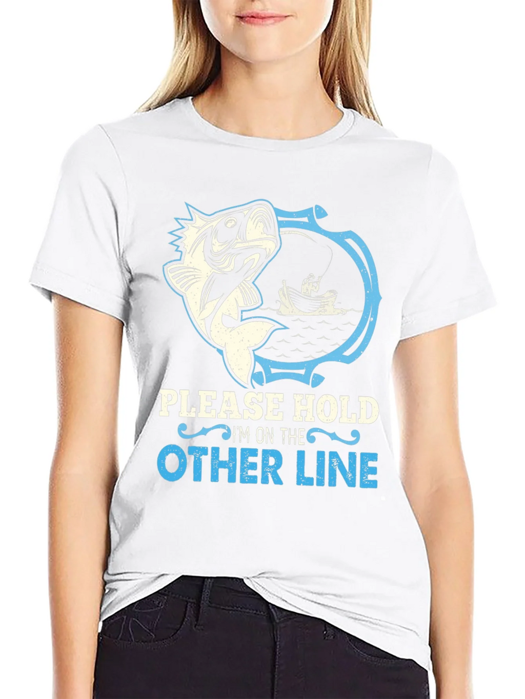 Funny Fishing T-Shirt - Please Hold Im on the Other Line product image 8