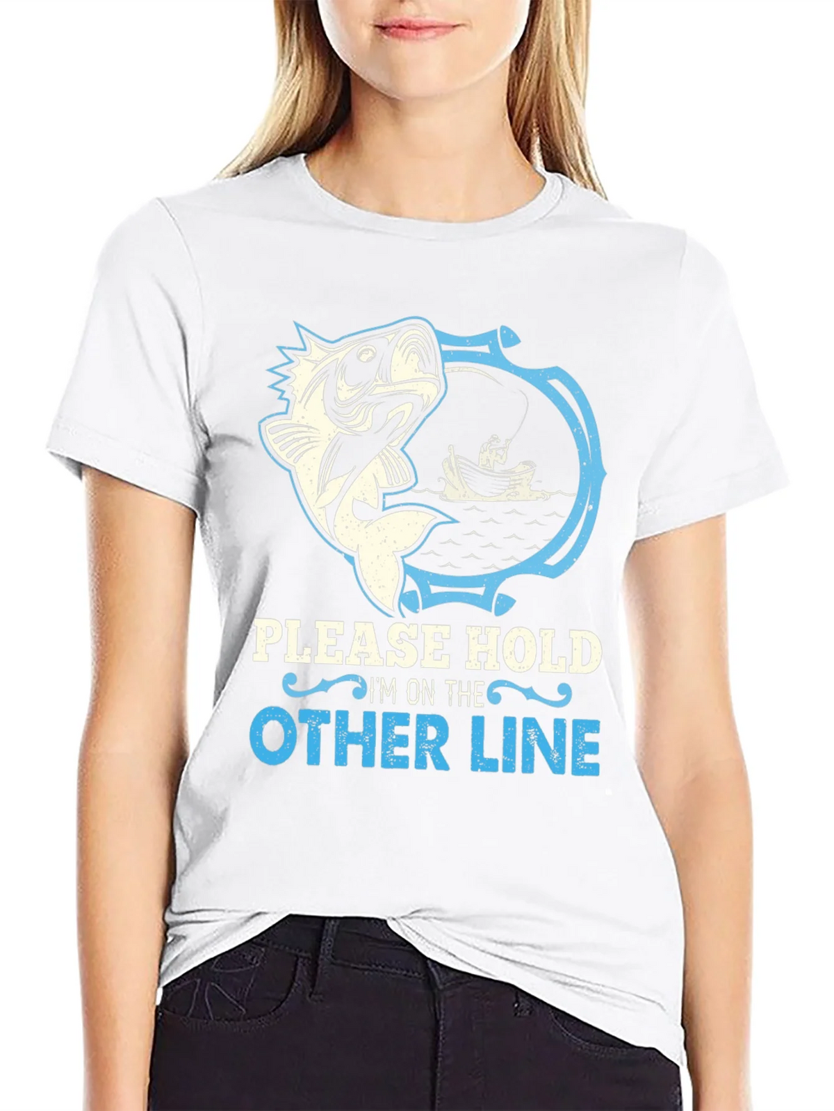 Funny Fishing T-Shirt - Please Hold Im on the Other Line product image 8
