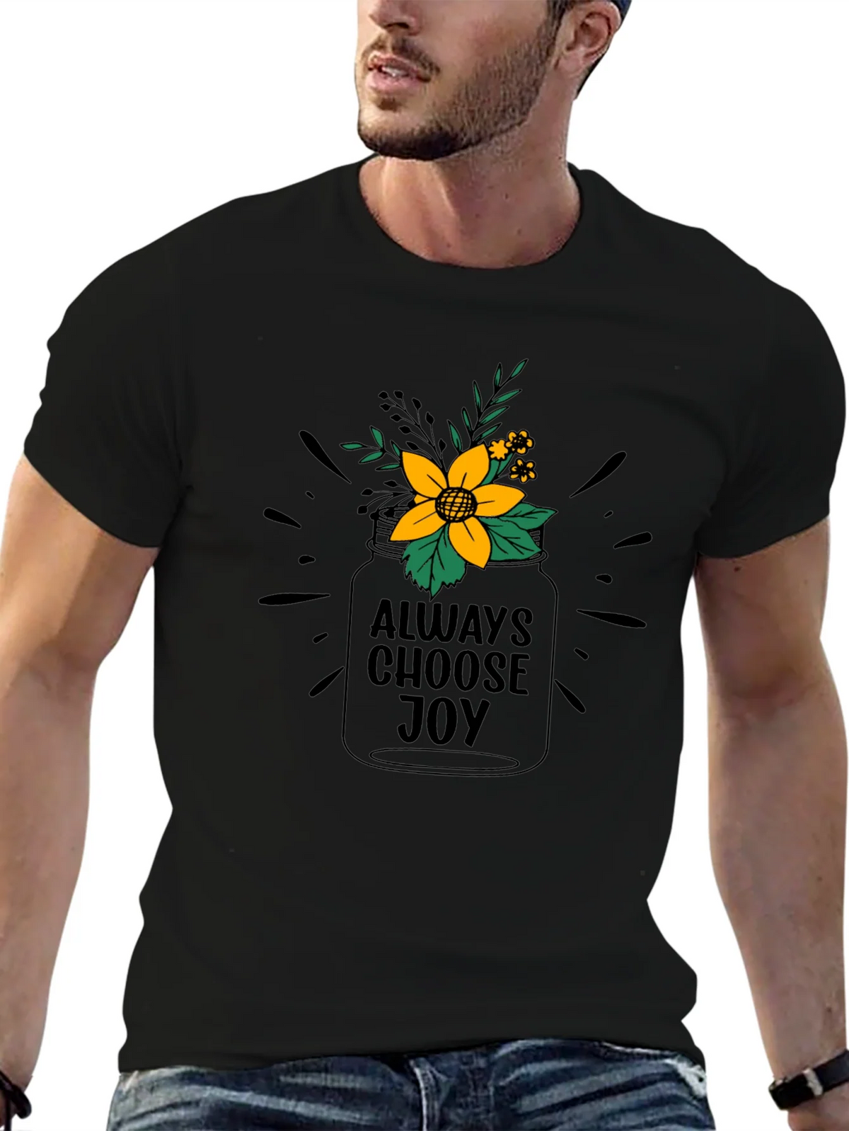 Always Choose Joy Graphic Tee - Black product image 6
