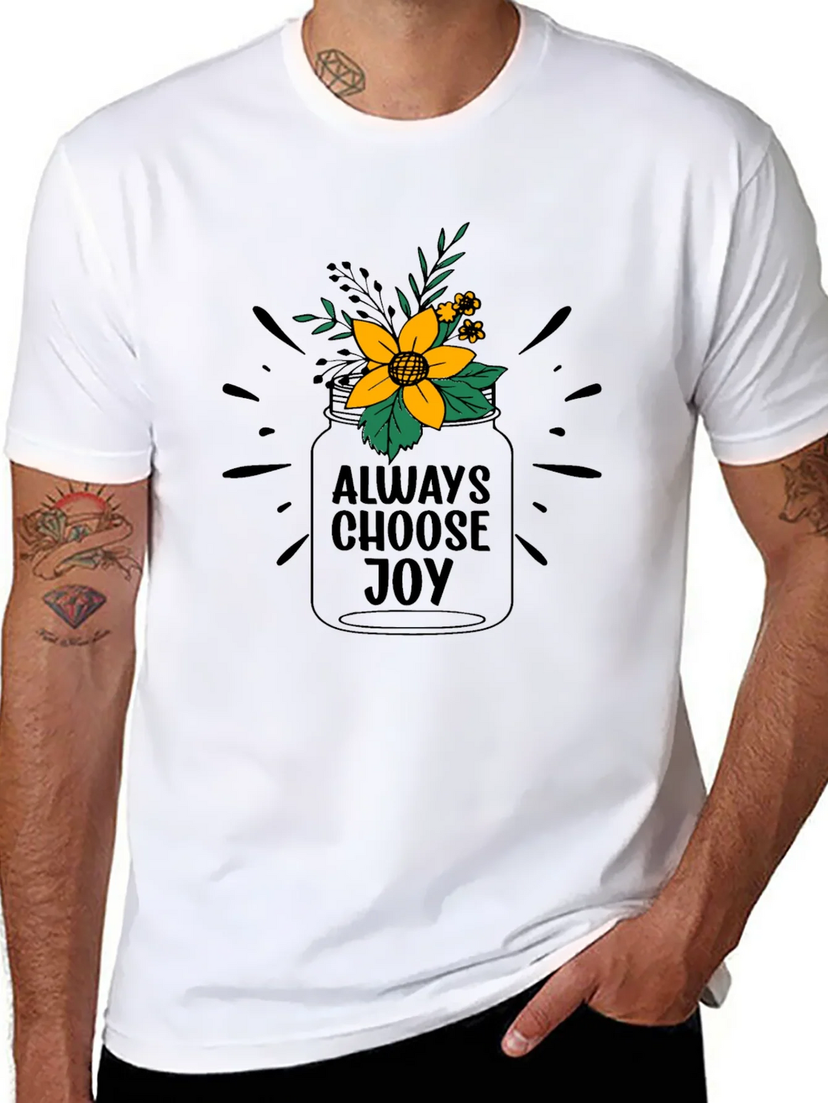 Always Choose Joy Graphic Tee - Black product image 7