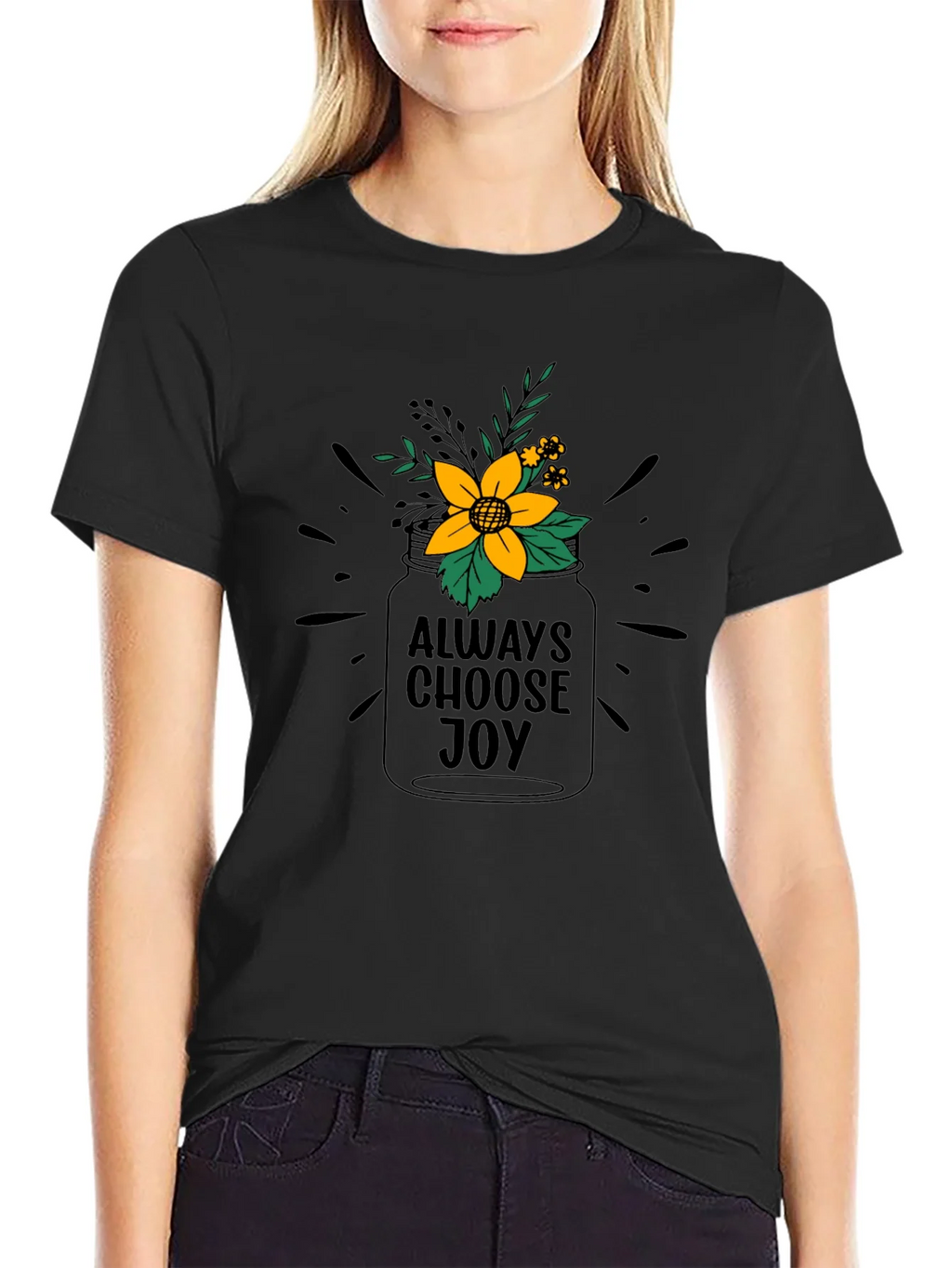 Always Choose Joy Graphic Tee - Black product image 2