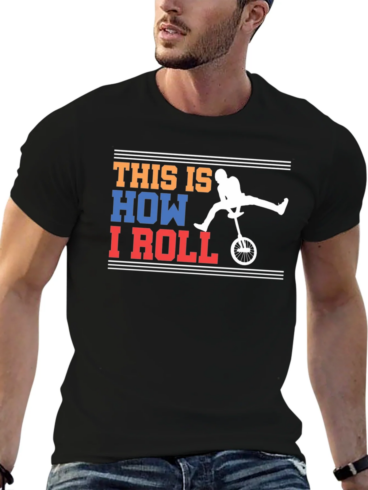 This Is How I Roll Unicycle Graphic T-Shirt product image 6