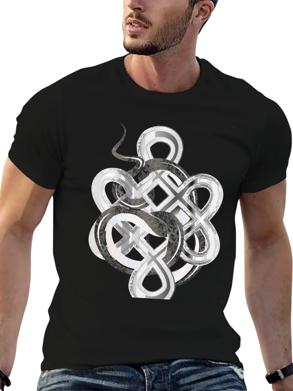 Infinity Knot Graphic Tee - Mens Black T-Shirt product image 6