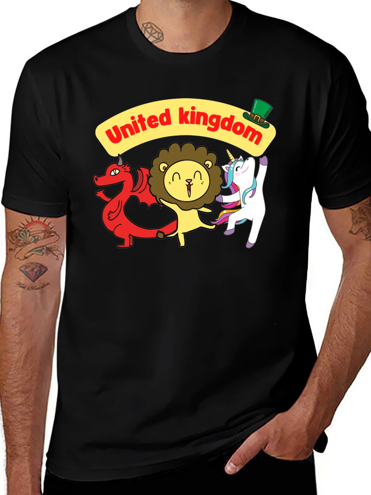 United Kingdom Mascot T-Shirt - Dragon Lion Unicorn product image 1