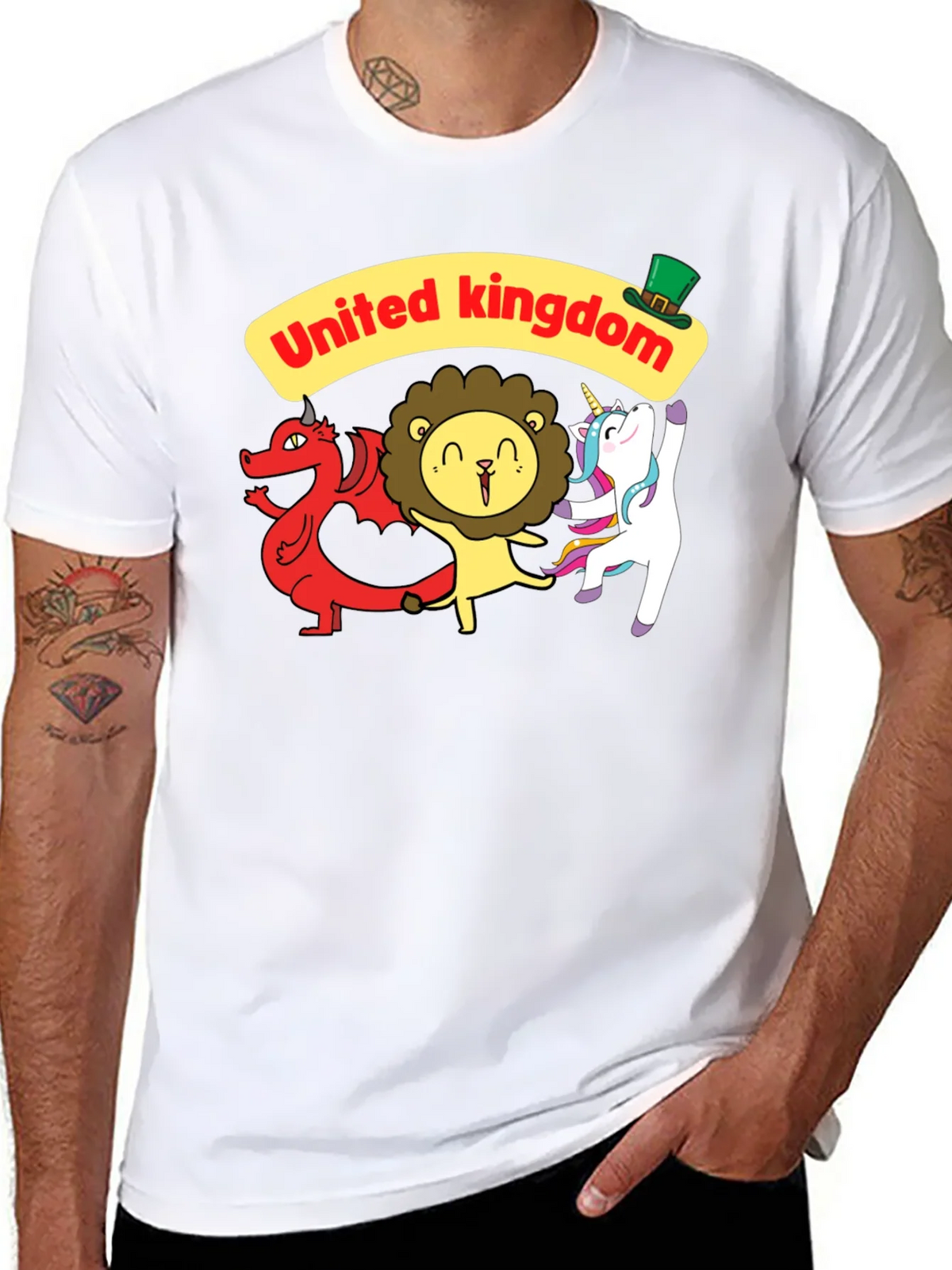 United Kingdom Mascot T-Shirt - Dragon Lion Unicorn product image 7