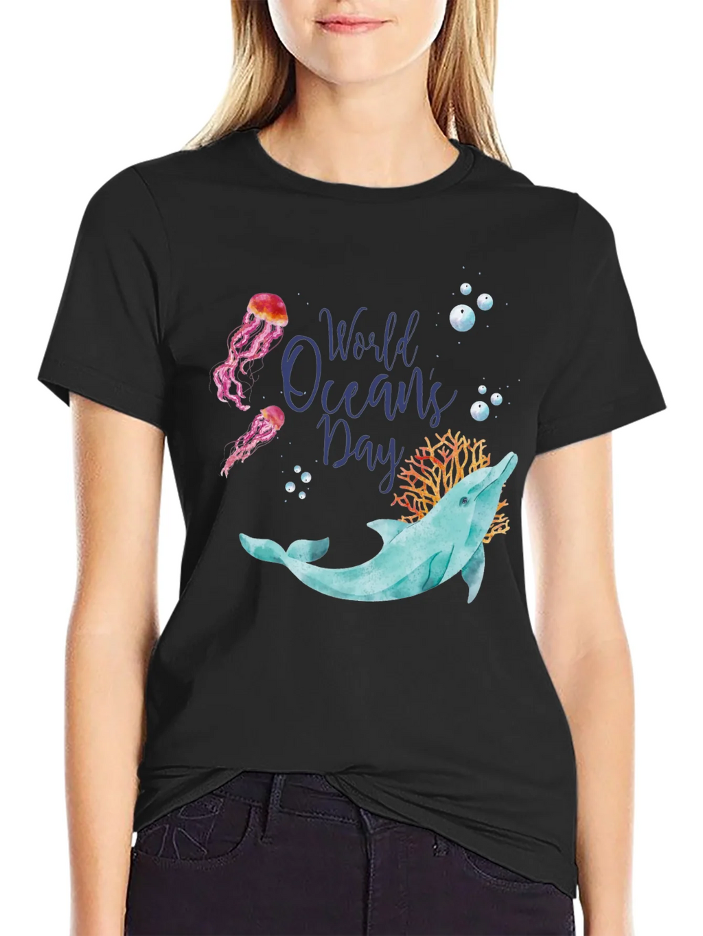 World Oceans Day Dolphin T-Shirt product image 2