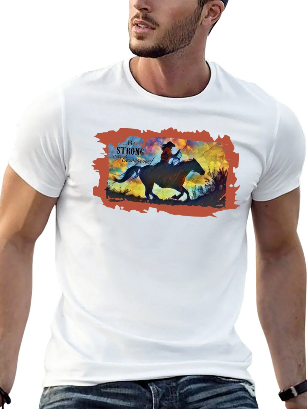 Be Strong and Courageous Cowboy T-Shirt product image 12
