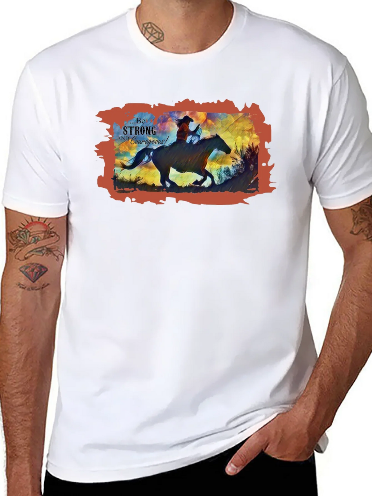 Be Strong and Courageous Cowboy T-Shirt product image 7