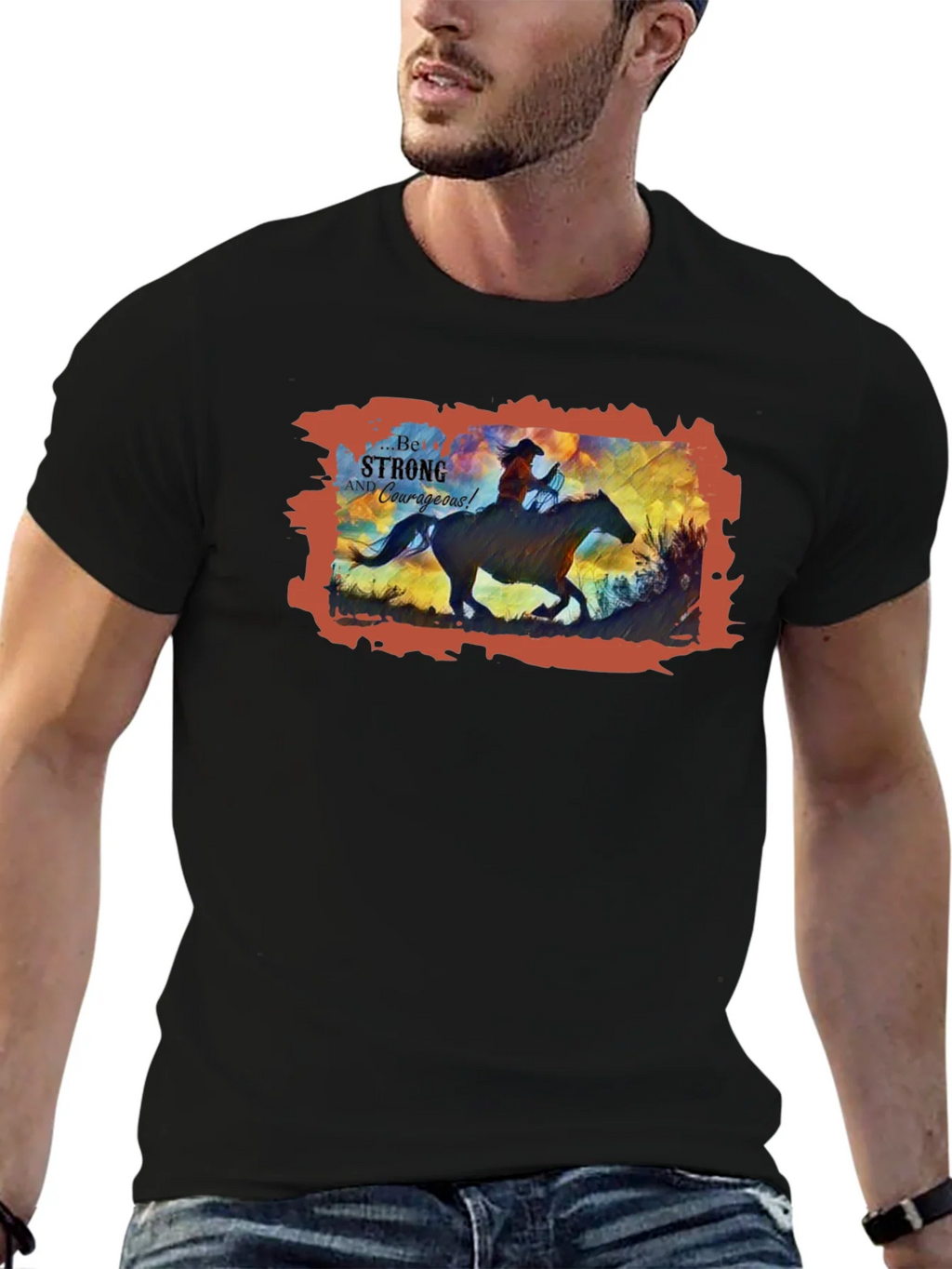 Be Strong and Courageous Cowboy T-Shirt product image 6