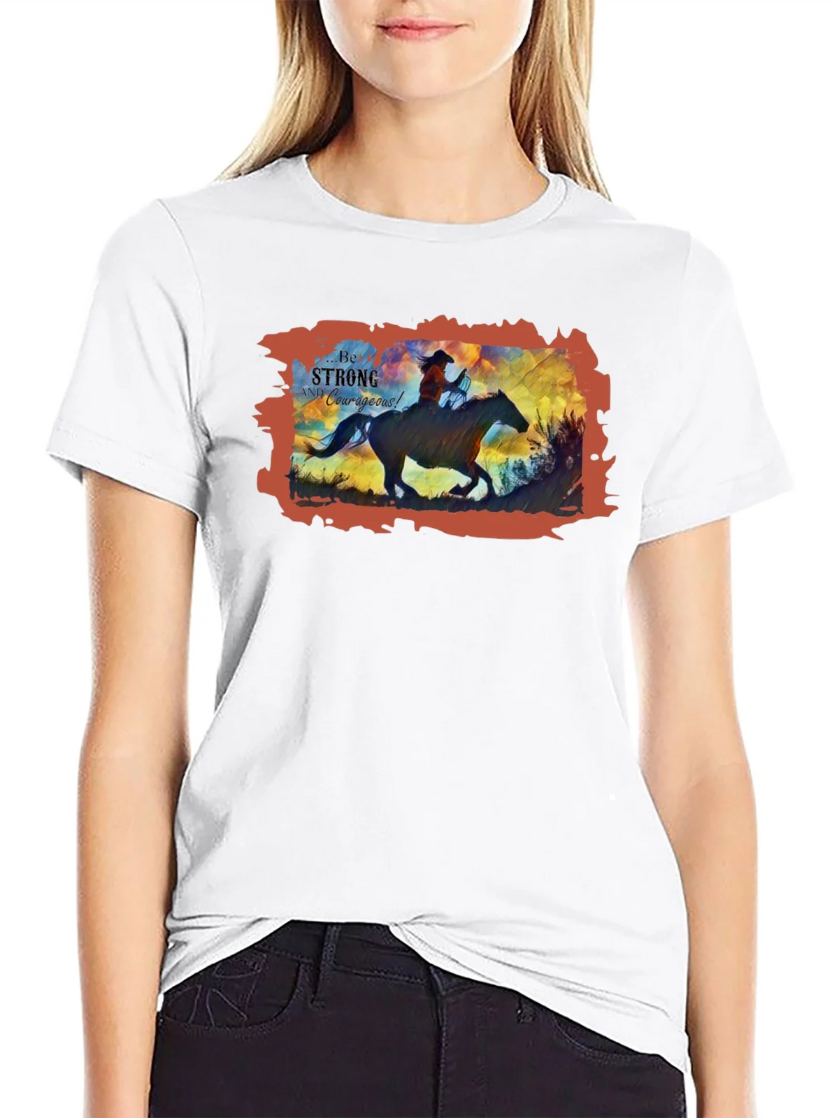 Be Strong and Courageous Cowboy T-Shirt product image 8