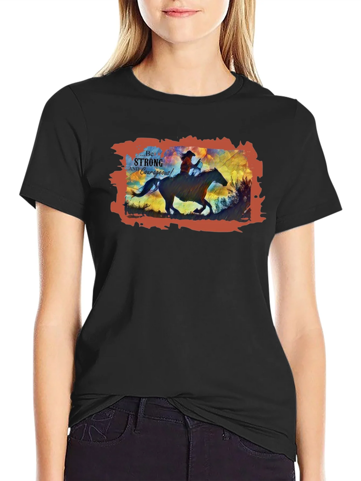 Be Strong and Courageous Cowboy T-Shirt product image 2