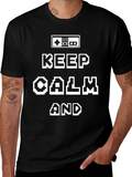 Keep Calm Gamer Black T-Shirt product image 1