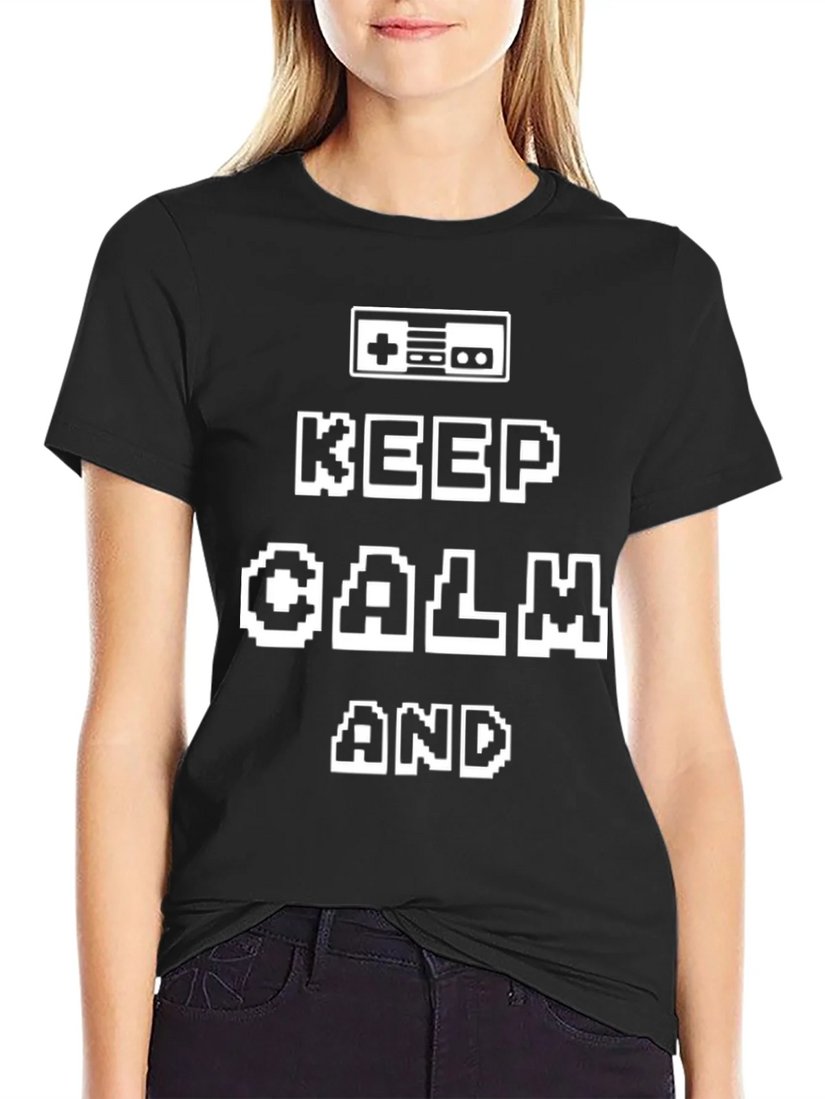 Keep Calm Gamer Black T-Shirt product image 2