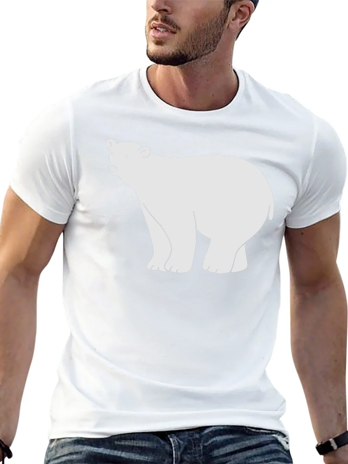 Polar Bear Graphic Black T-Shirt product image 11
