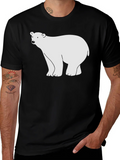 Polar Bear Graphic Black T-Shirt product image 1