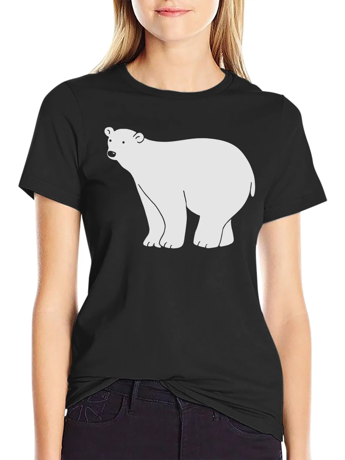 Polar Bear Graphic Black T-Shirt product image 2