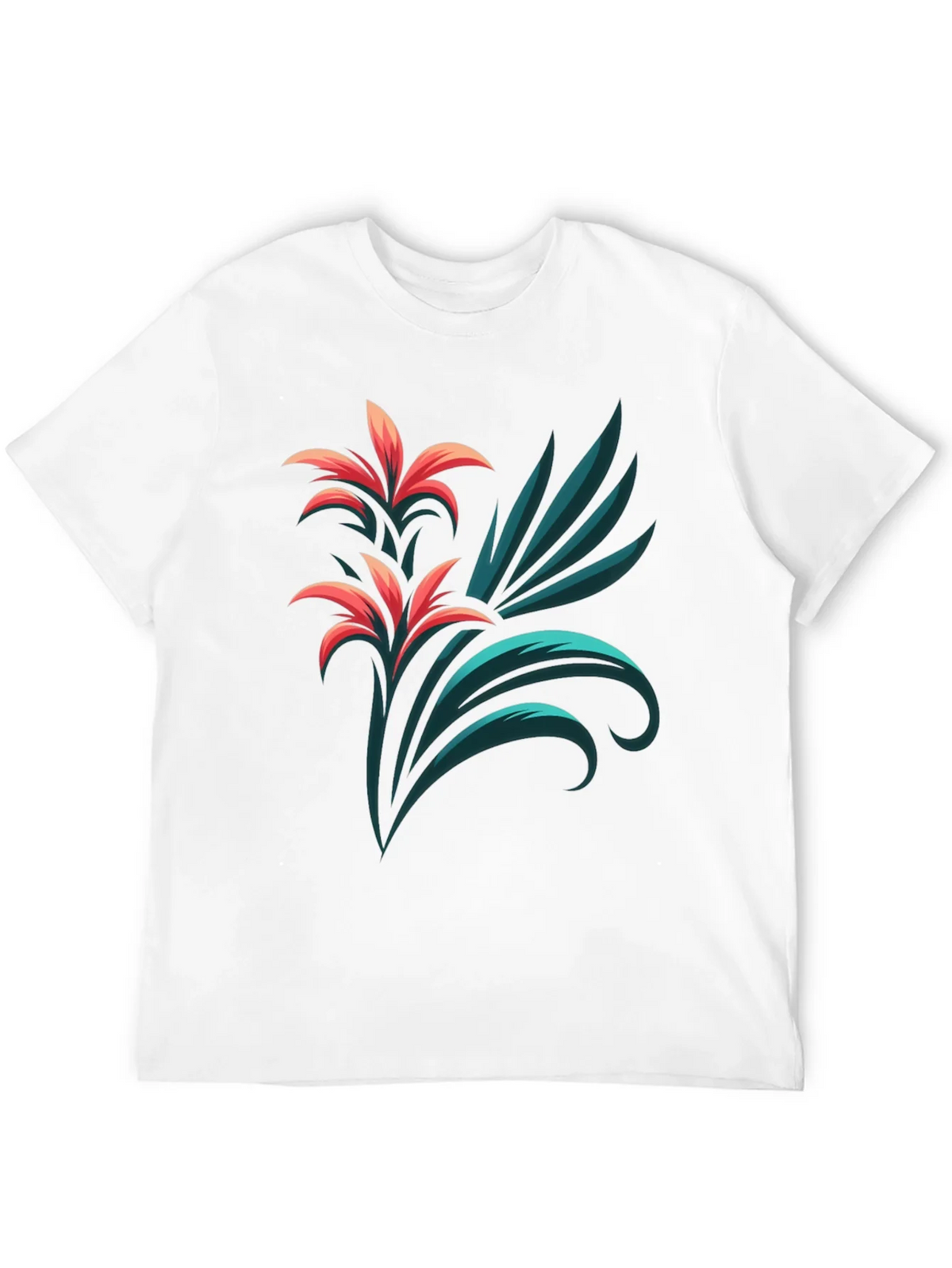 Stylish Black T-Shirt with Floral Graphic Print product image 8