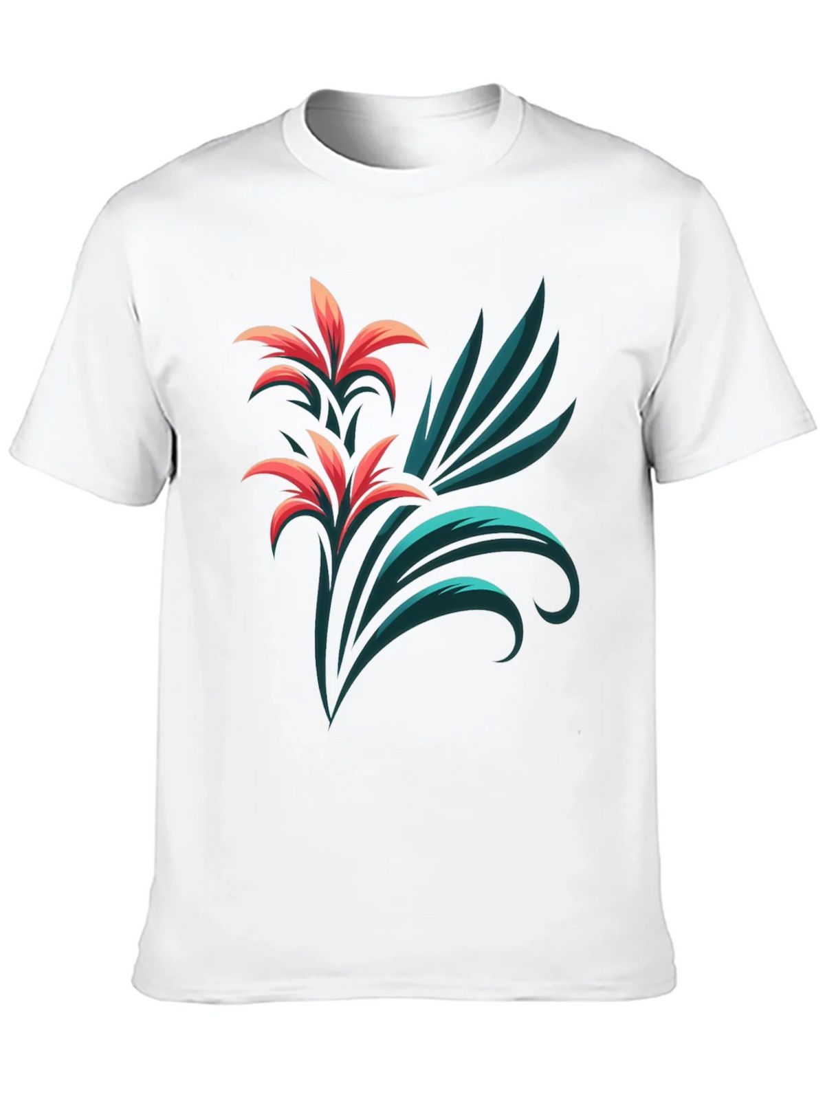 Stylish Black T-Shirt with Floral Graphic Print product image 7
