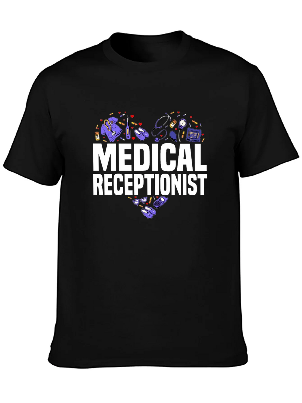 Medical Receptionist Heart Graphic T-Shirt product image 2