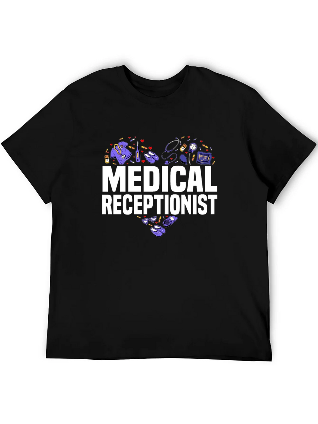 Medical Receptionist Heart Graphic T-Shirt product image 4