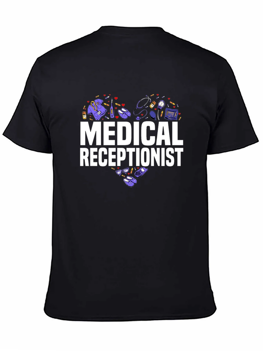 Medical Receptionist Heart Graphic T-Shirt product image 3