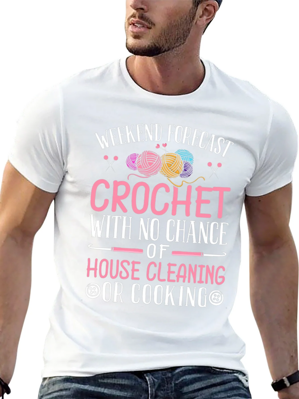 Crochet Weekend Forecast T-Shirt - No Cleaning or Cooking product image 12